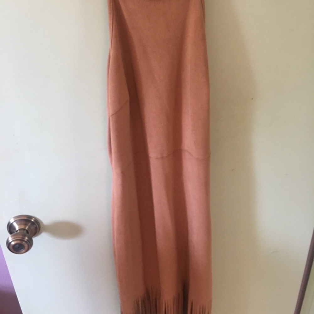 Suede fringe dress